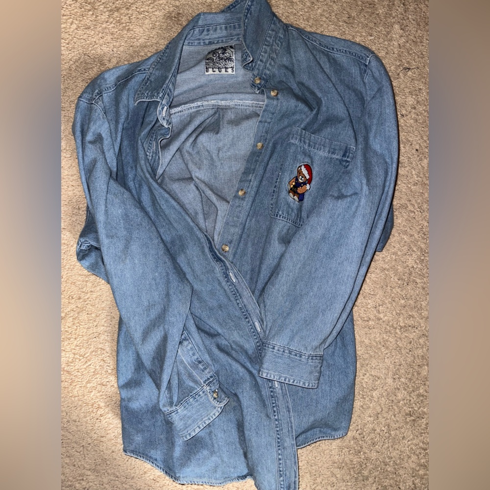 ANDREW’S BLUES JEAN BUTTON UP